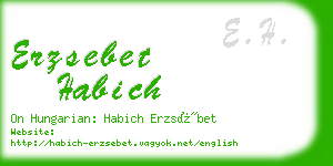 erzsebet habich business card